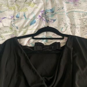 Eloquii Black Back Bow Tunic